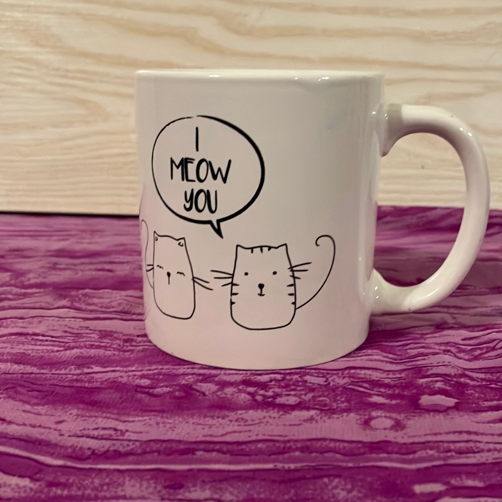 Cat-Themed White Mug